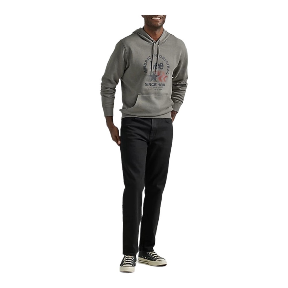 Lee Men's LEGENDARY RELAXED STRAIGHT JEAN OVERDYED BLACK 36x32 (F1)